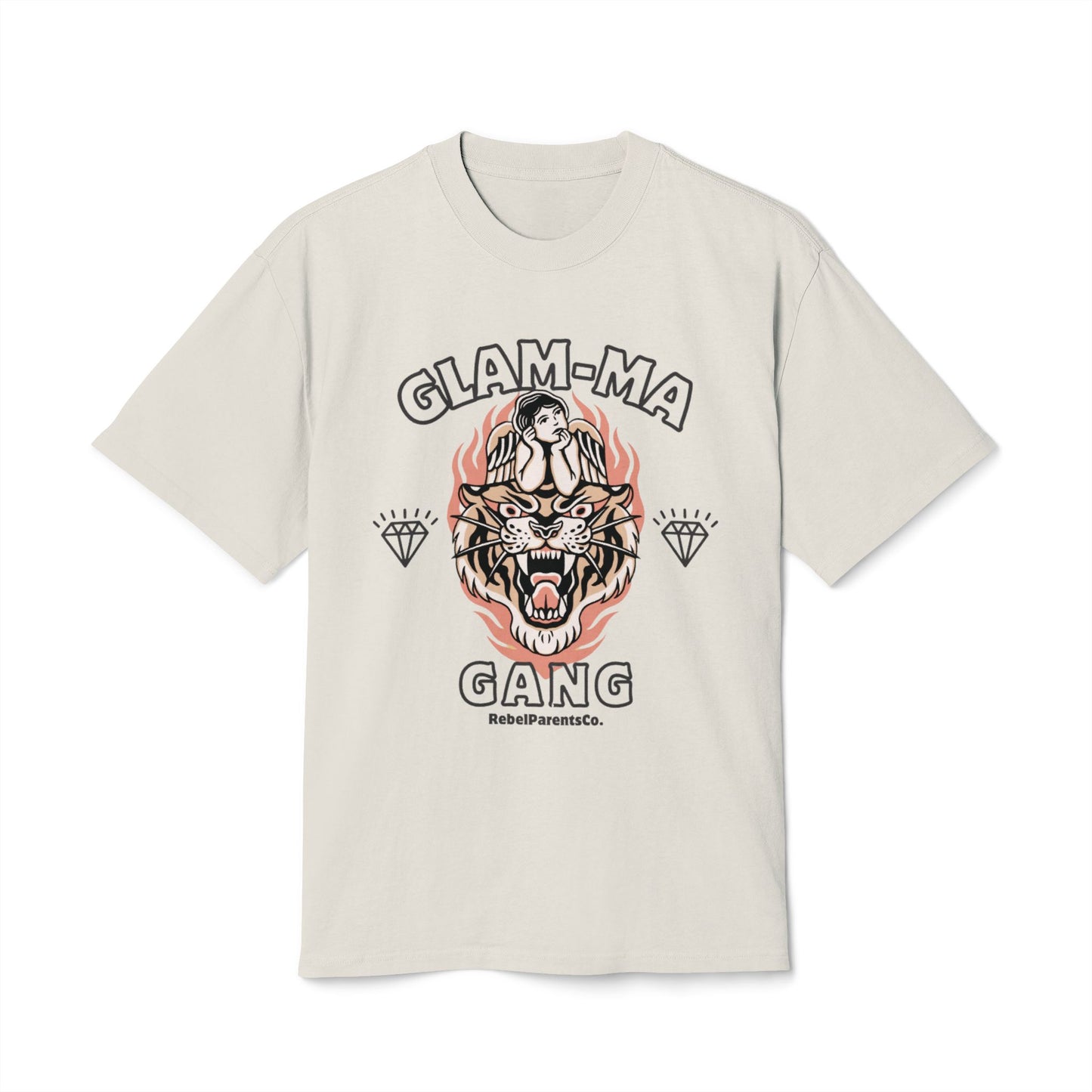 GLAM-MA GANG FADED BONE TEE — WILD, NOT MILD