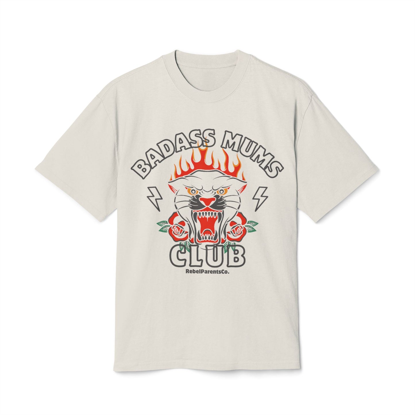 BADASS MUMS CLUB BONE TEE — MOTHERHOOD UNCHAINED